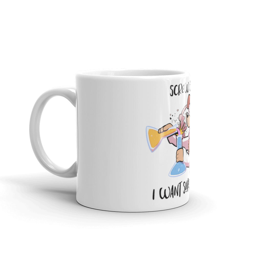 White glossy mug: Screw Safety