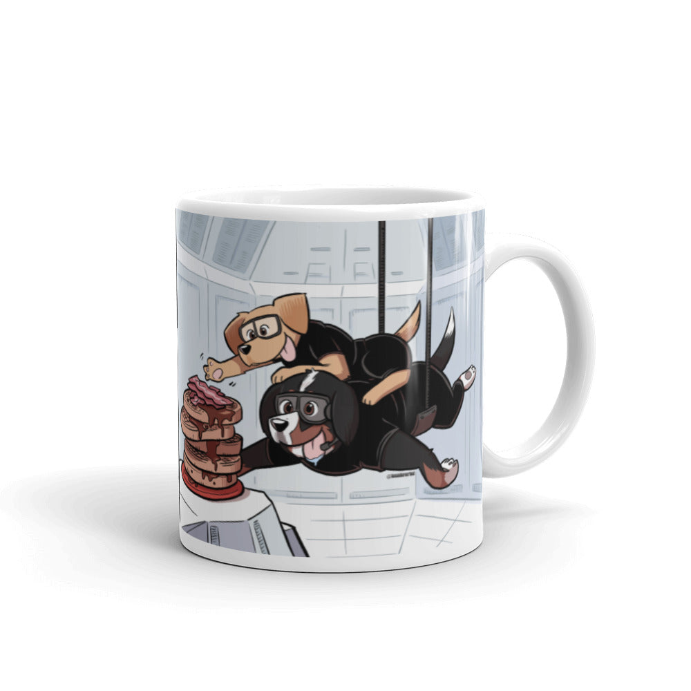 White glossy mug