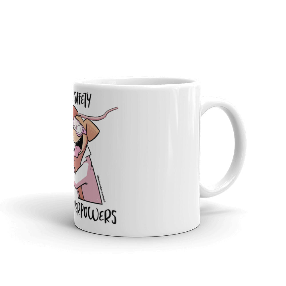 White glossy mug: Screw Safety