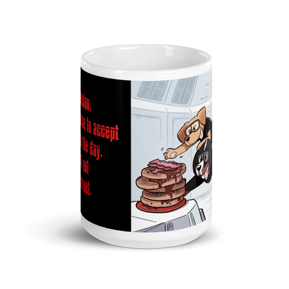 White glossy mug
