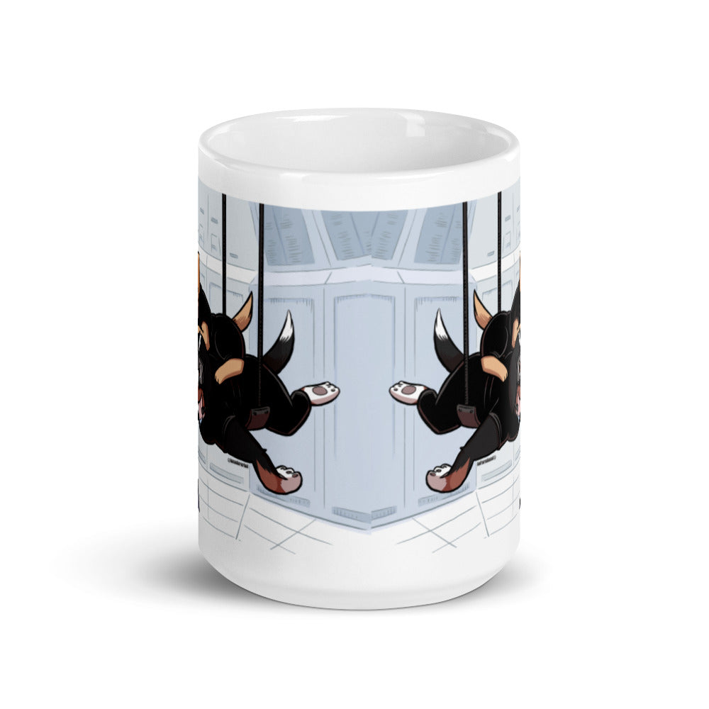 White glossy mug: MISSION PAWSSIBLE ver 2