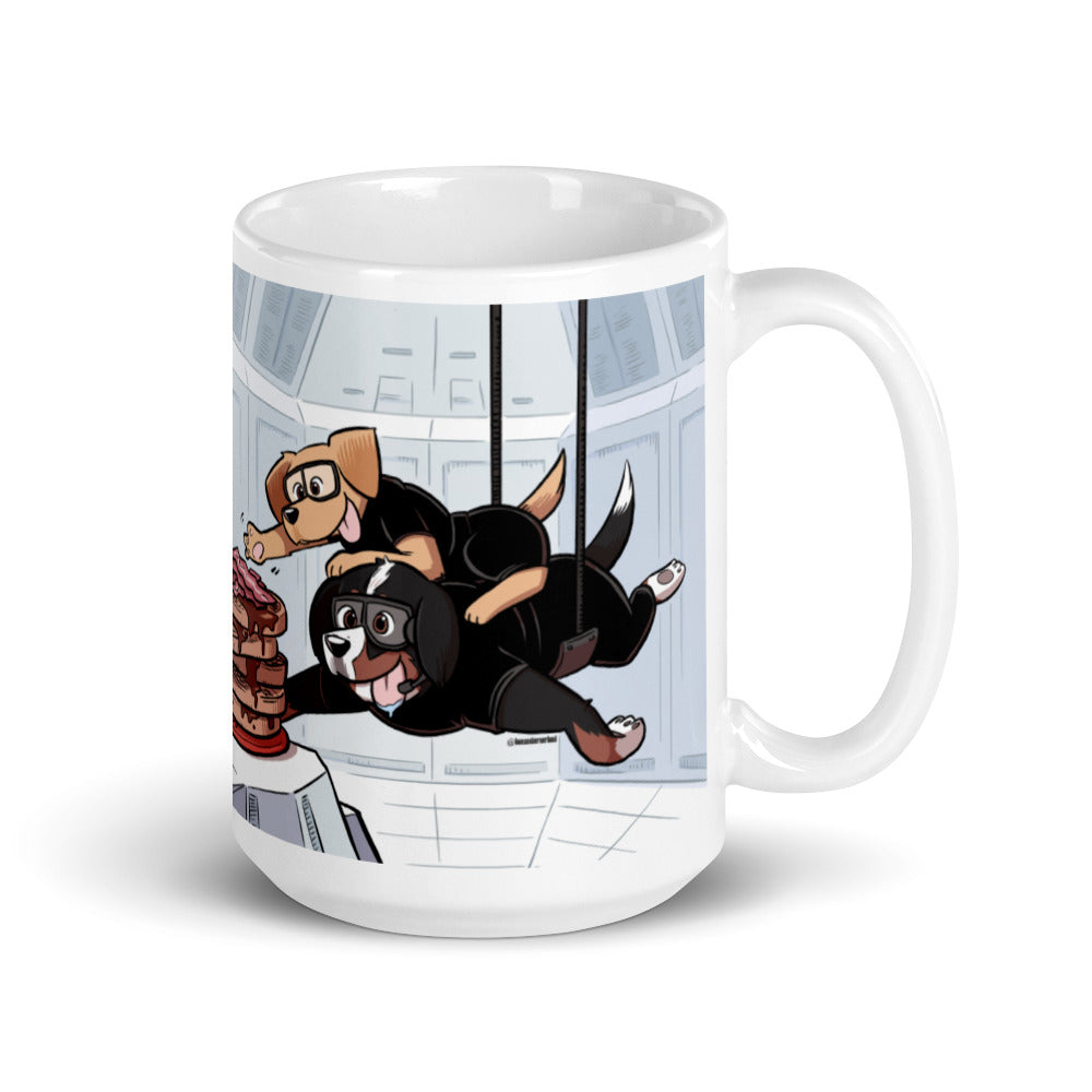 White glossy mug