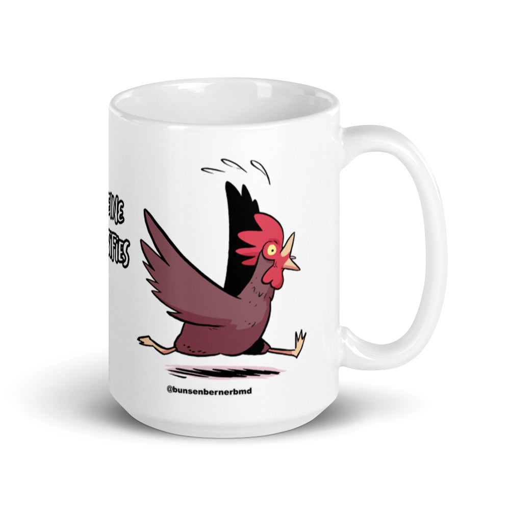 White glossy mug: Caffeine Intensifies