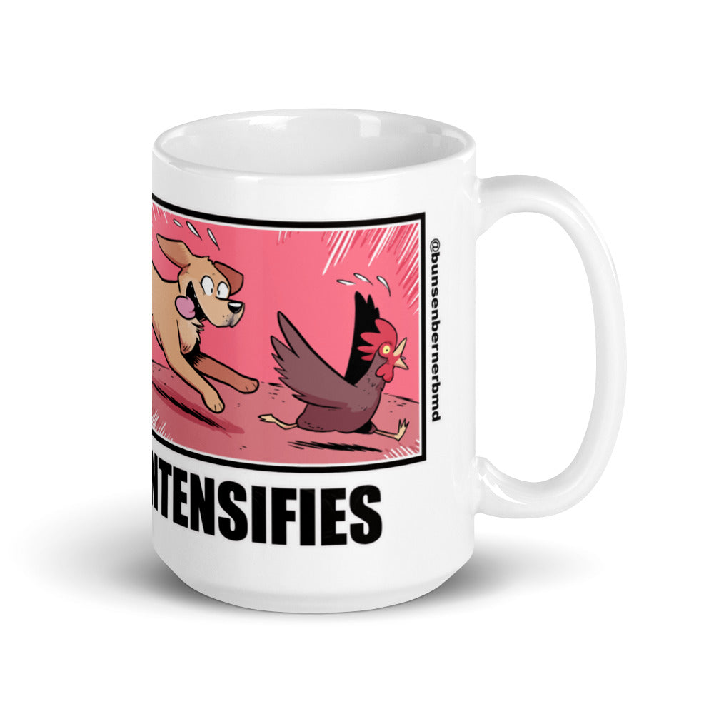 White glossy mug: Beakering Intensifies