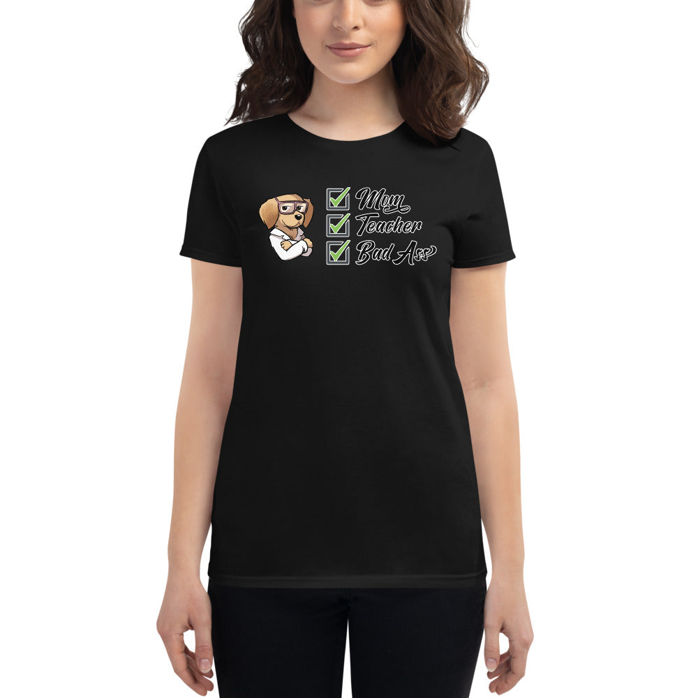 Women's short sleeve t-shirt: Mom Teacher