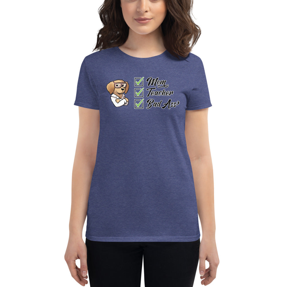 Women's short sleeve t-shirt: Mom Teacher