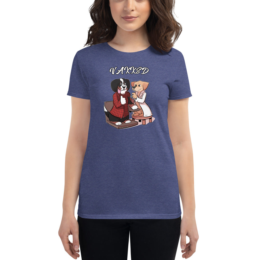 Women's short sleeve t-shirt: Vaxxed!
