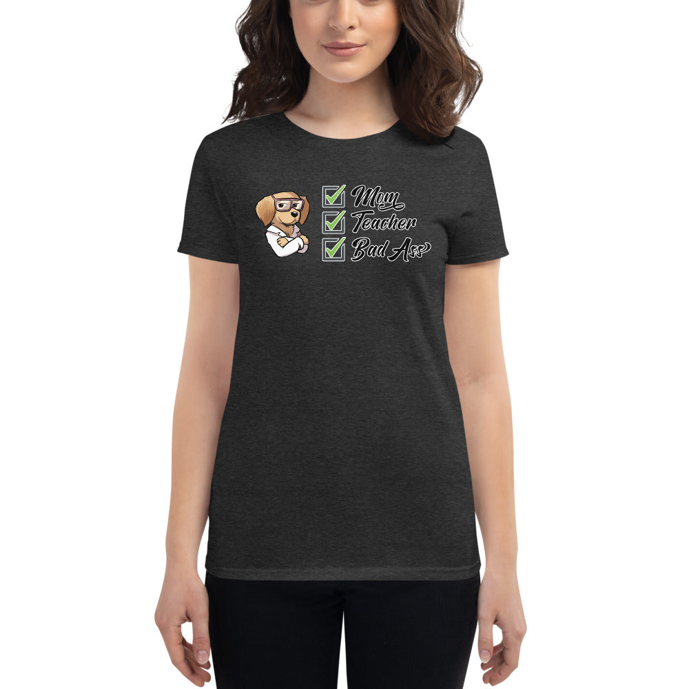 Women's short sleeve t-shirt: Mom Teacher