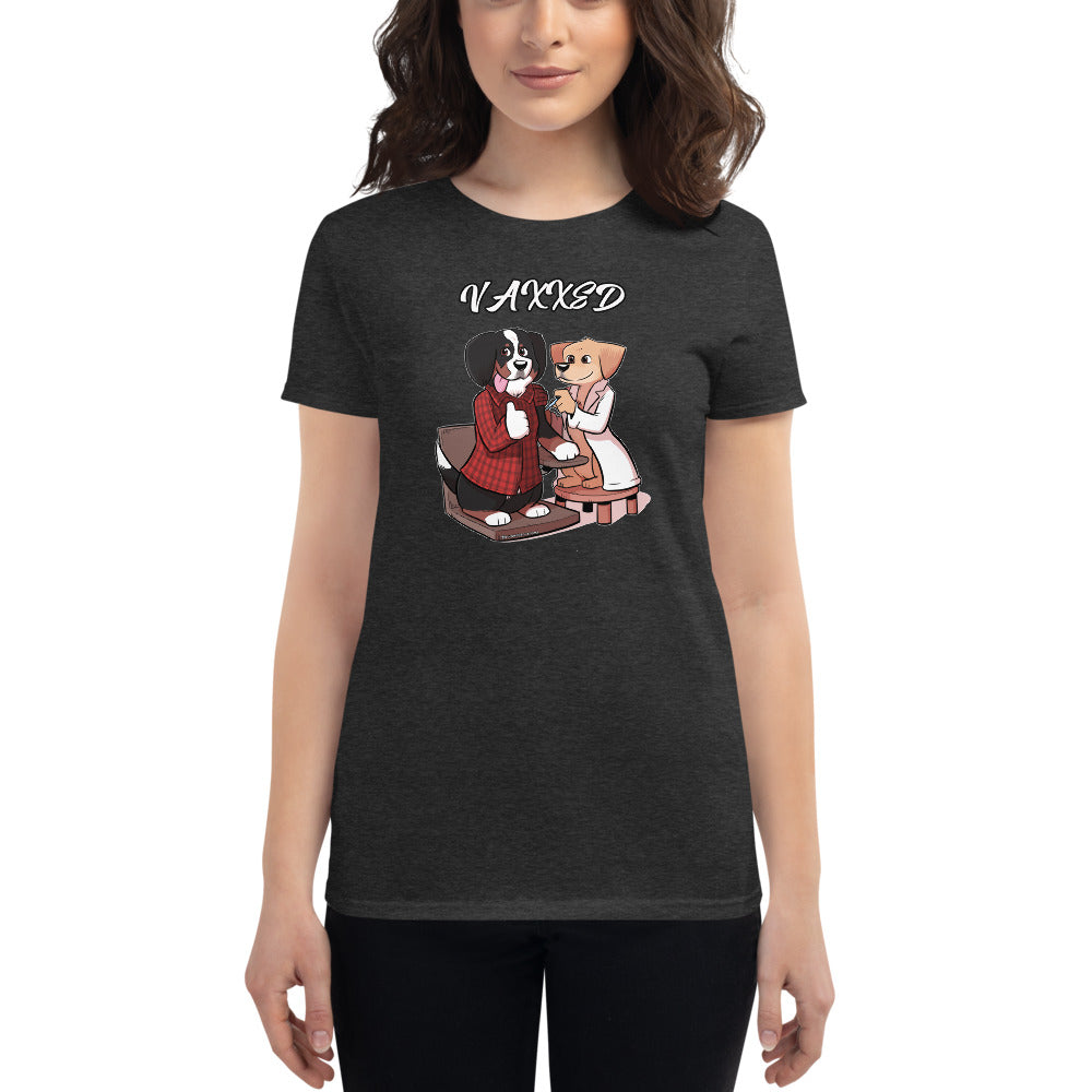 Women's short sleeve t-shirt: Vaxxed!