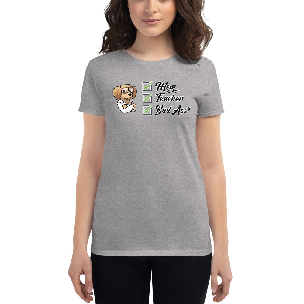 Women's short sleeve t-shirt: Mom Teacher
