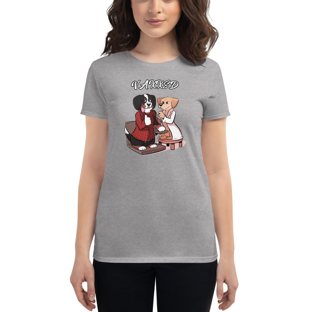 Women's short sleeve t-shirt: Vaxxed!