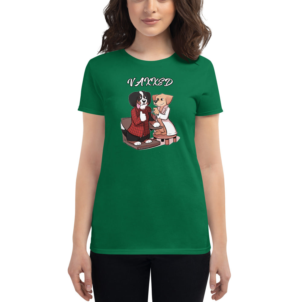 Women's short sleeve t-shirt: Vaxxed!