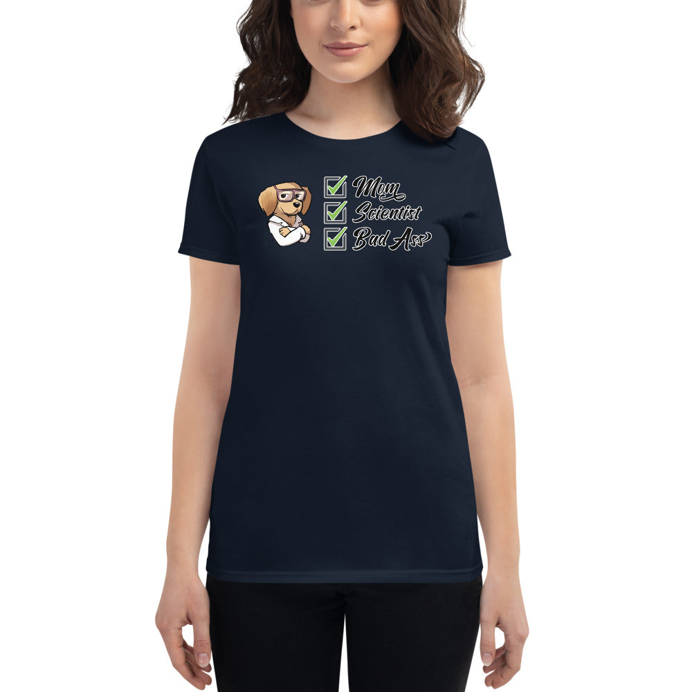 Women's short sleeve t-shirt: Mom Scientist