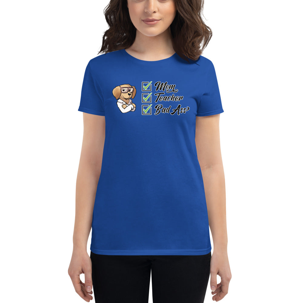 Women's short sleeve t-shirt: Mom Teacher