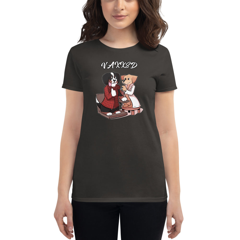 Women's short sleeve t-shirt: Vaxxed!