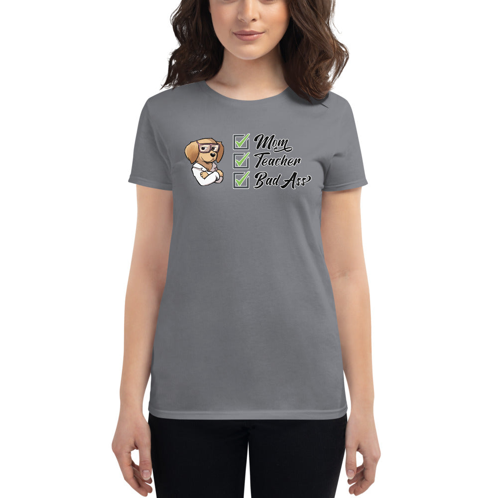 Women's short sleeve t-shirt: Mom Teacher