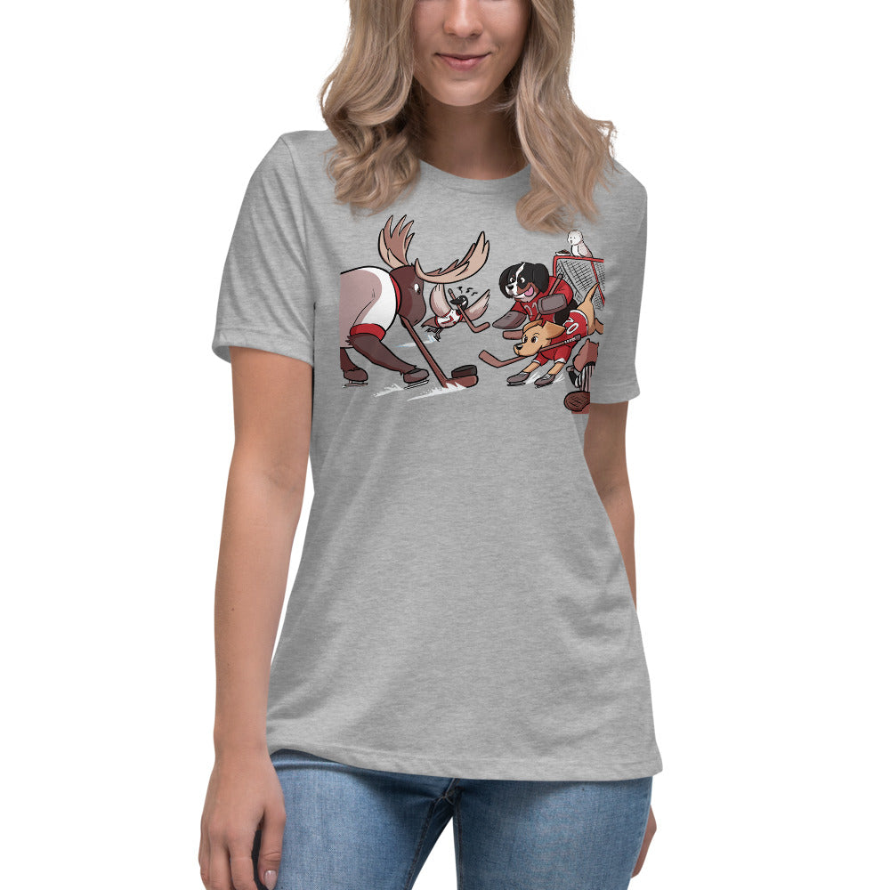 Women's Relaxed T-Shirt: Hockey Time!