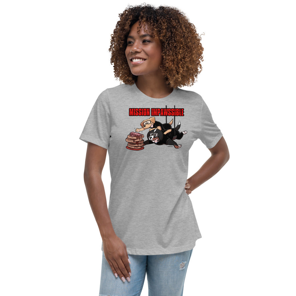 Women's Relaxed T-Shirt: Waffle Mountain Pawssible