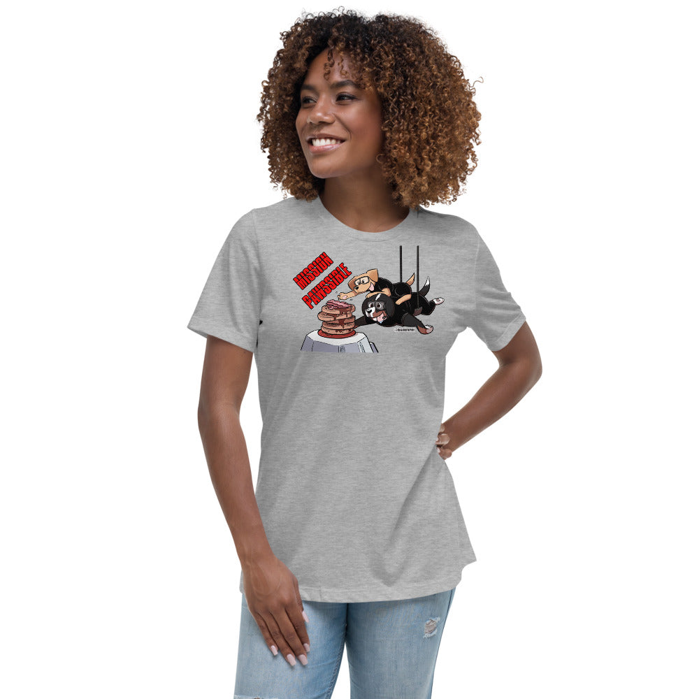 Women's Relaxed T-Shirt: MISSION PAWSSIBLE