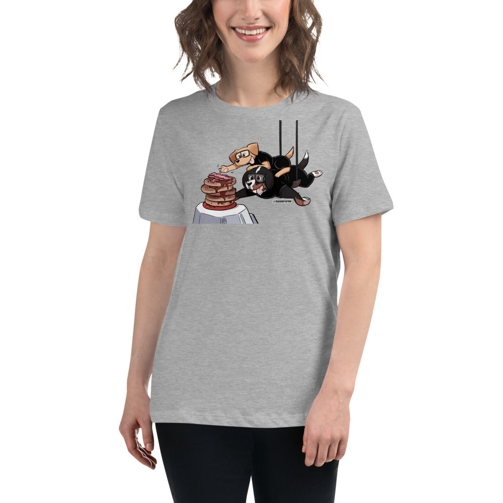 Women's Relaxed T-Shirt: Waffle Mountain Pawssible