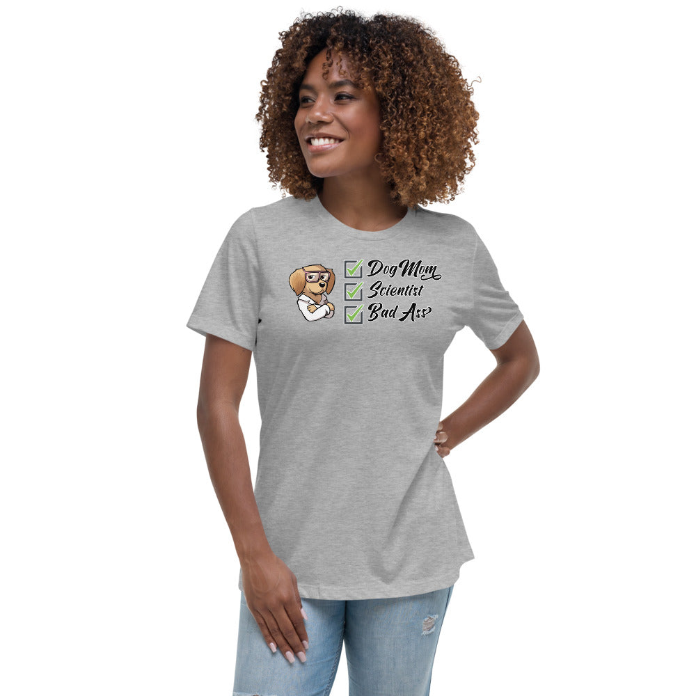 Women's Relaxed T-Shirt: Dogmom Scientist