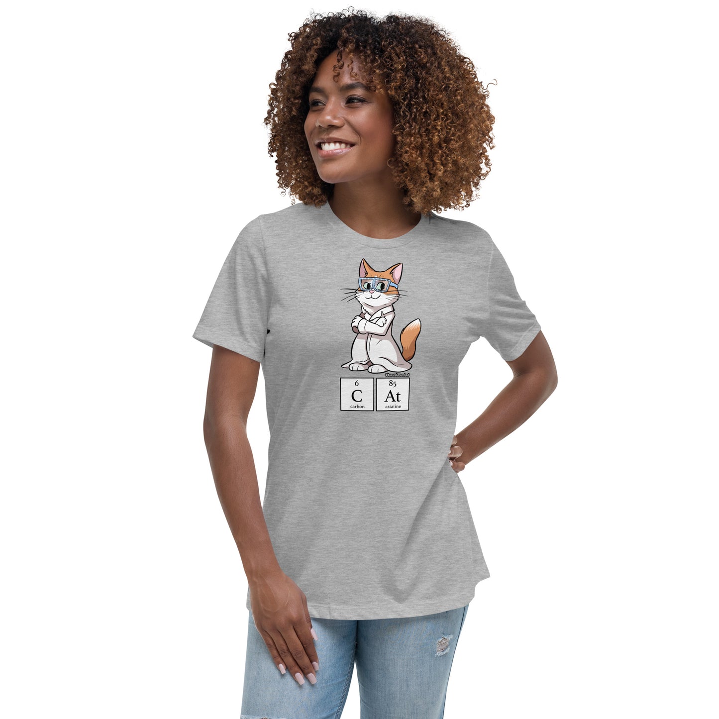 Women's Relaxed T-Shirt: CAT in Periodic Symbols