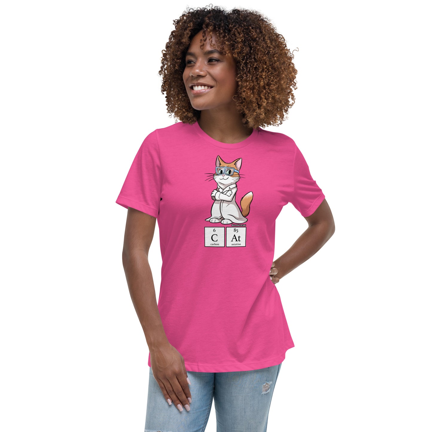 Women's Relaxed T-Shirt: CAT in Periodic Symbols