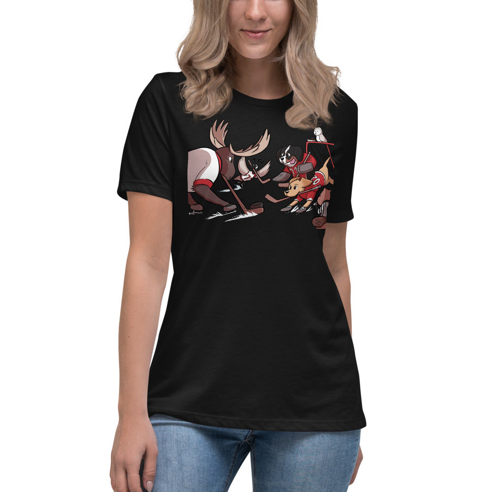 Women's Relaxed T-Shirt: Hockey Time!