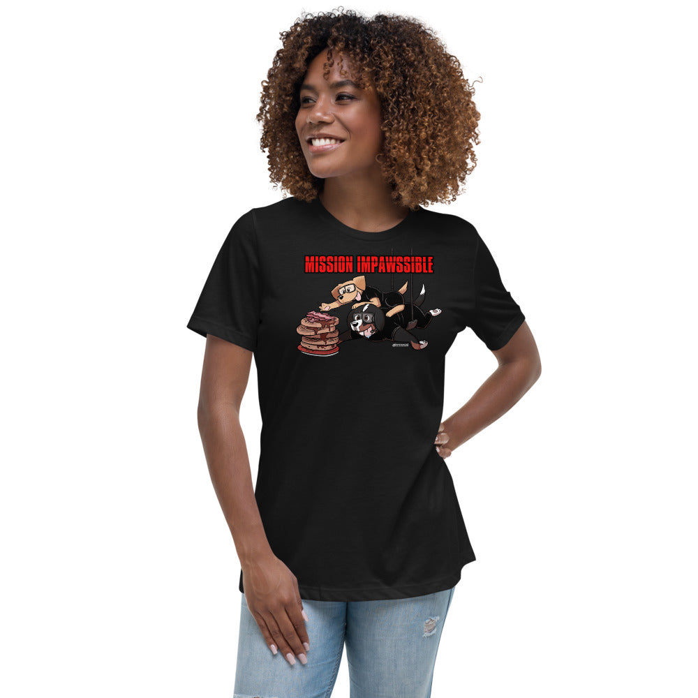 Women's Relaxed T-Shirt: Waffle Mountain Pawssible