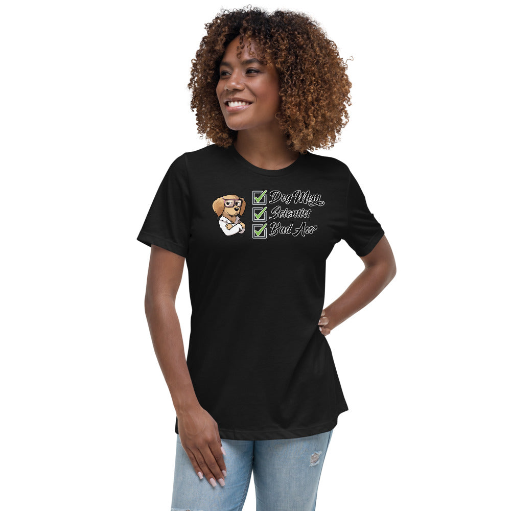 Women's Relaxed T-Shirt: Dogmom Scientist