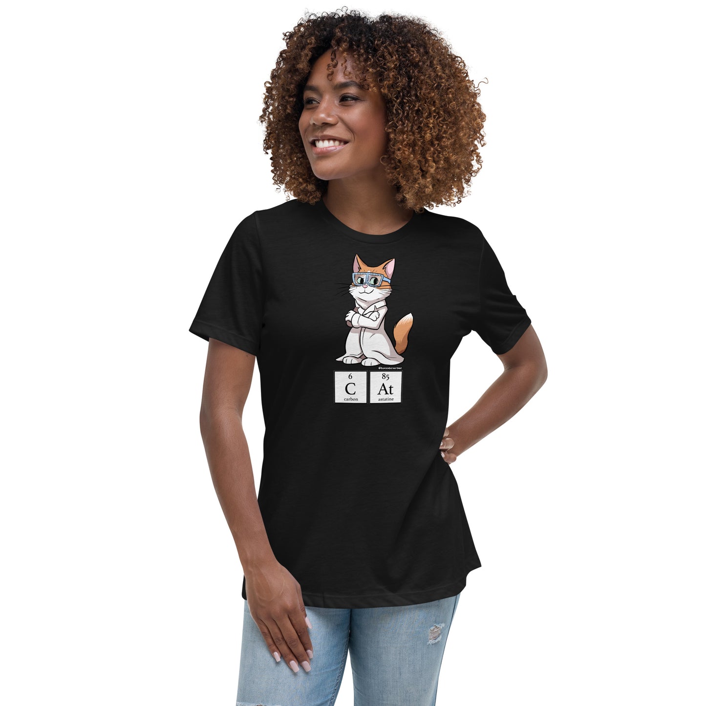 Women's Relaxed T-Shirt: CAT in Periodic Symbols