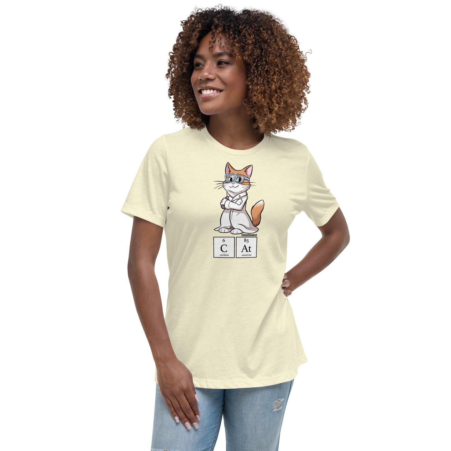 Women's Relaxed T-Shirt: CAT in Periodic Symbols