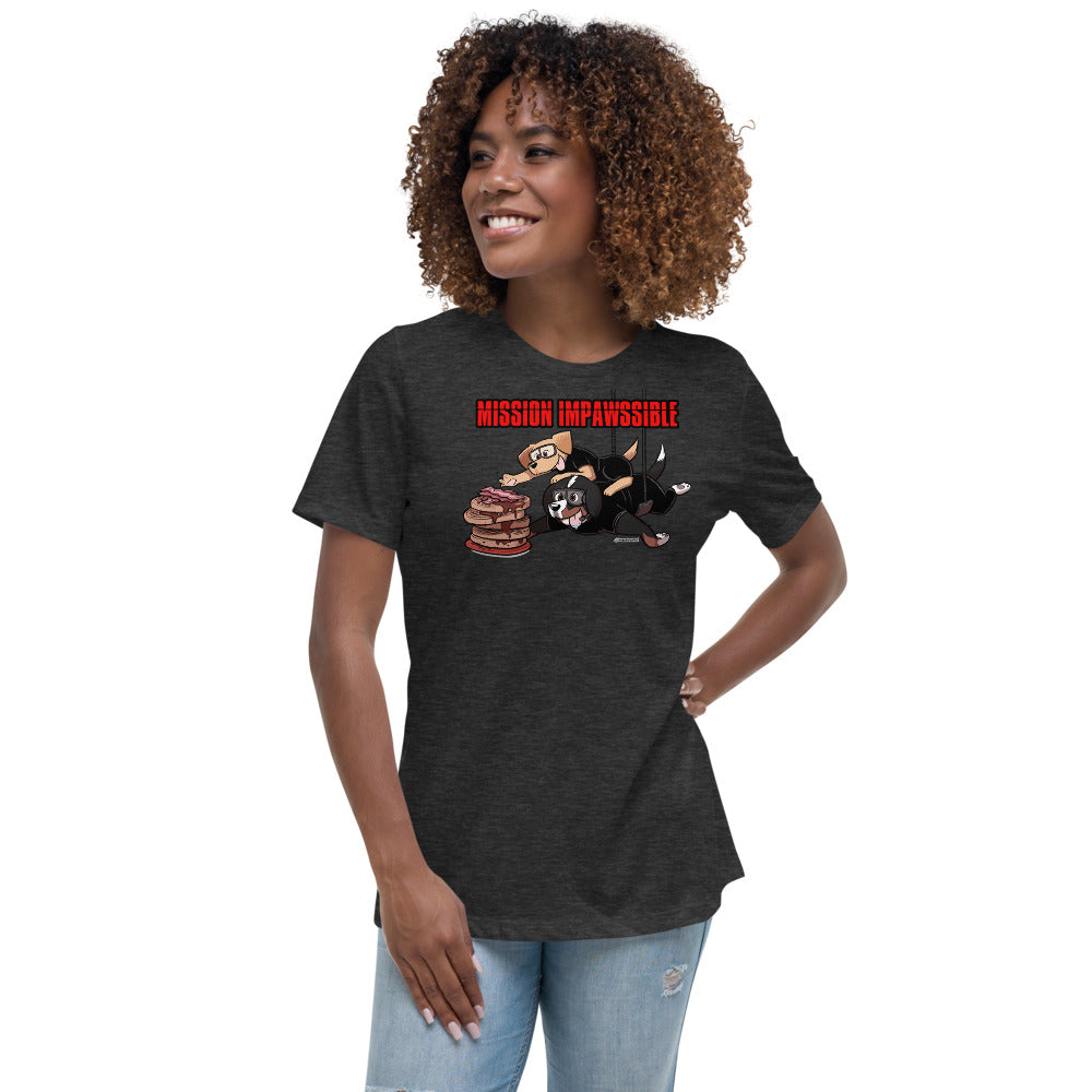 Women's Relaxed T-Shirt: Waffle Mountain Pawssible