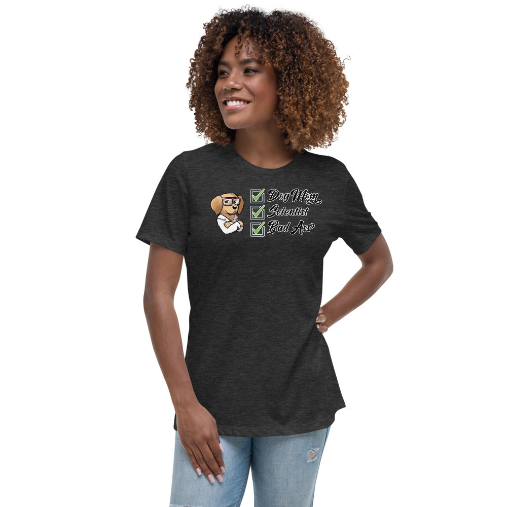 Women's Relaxed T-Shirt: Dogmom Scientist