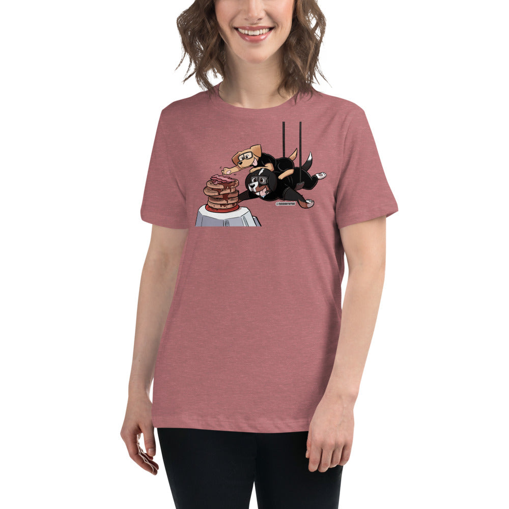 Women's Relaxed T-Shirt: Waffle Mountain Pawssible