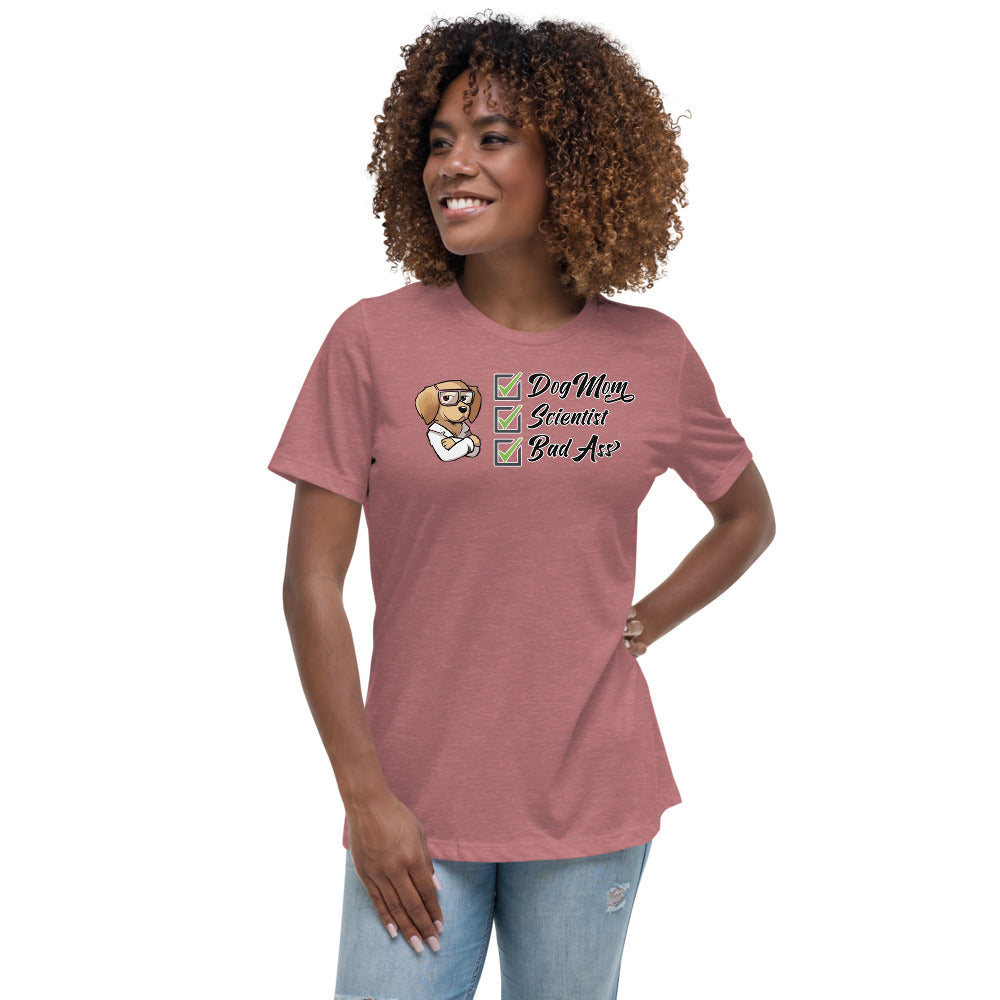 Women's Relaxed T-Shirt: Dogmom Scientist