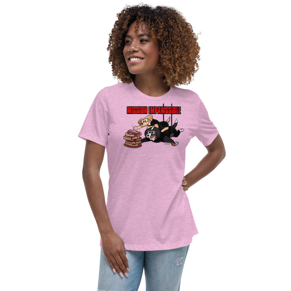 Women's Relaxed T-Shirt: Waffle Mountain Pawssible