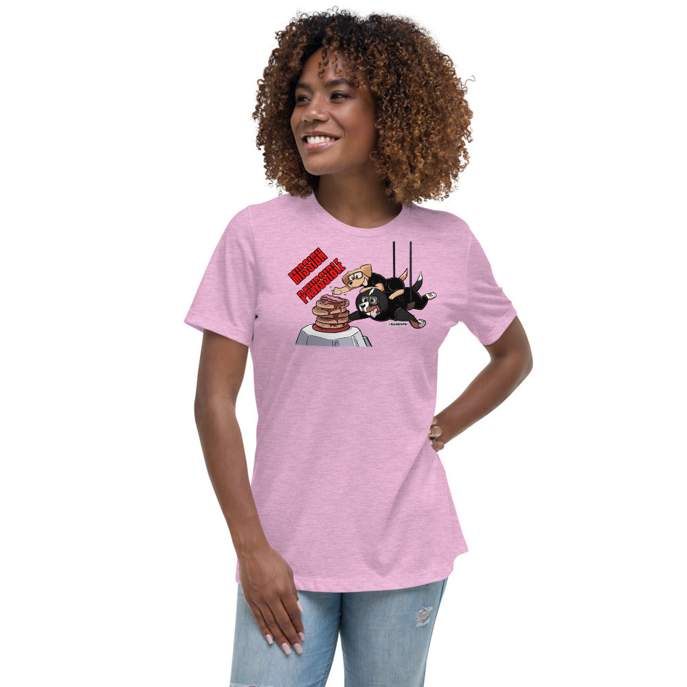Women's Relaxed T-Shirt: MISSION PAWSSIBLE