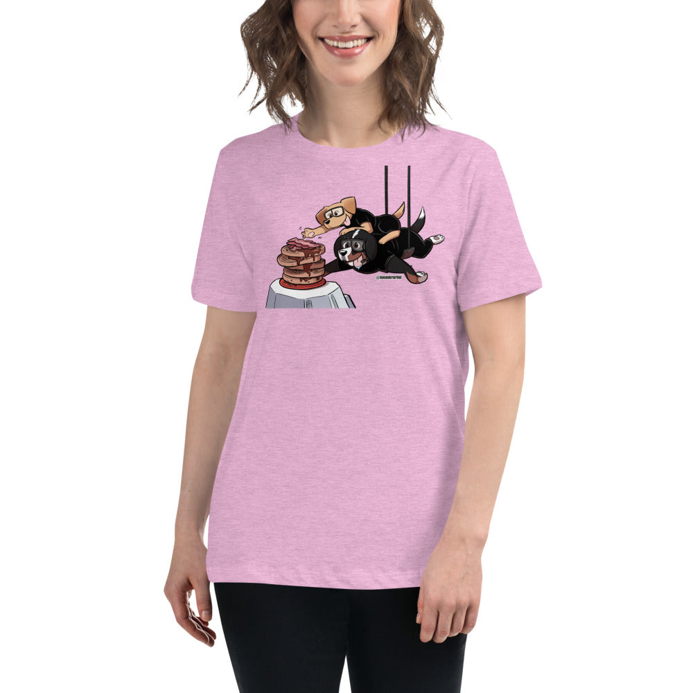 Women's Relaxed T-Shirt: Waffle Mountain Pawssible