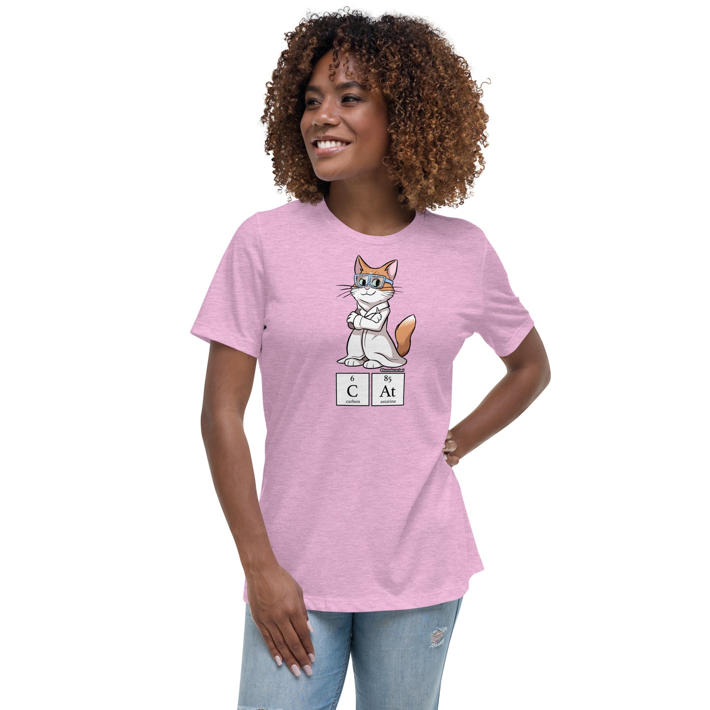 Women's Relaxed T-Shirt: CAT in Periodic Symbols