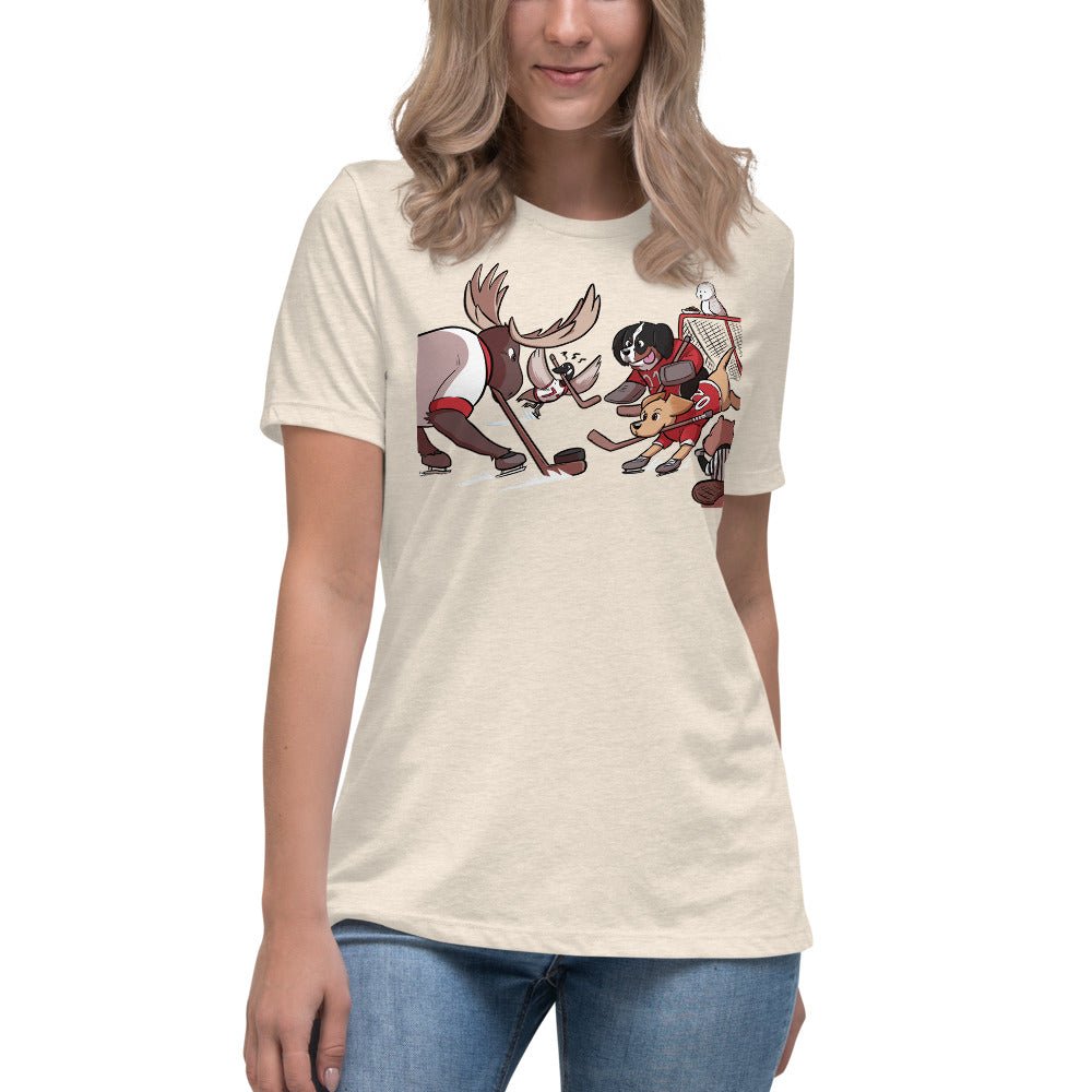 Women's Relaxed T-Shirt: Hockey Time!