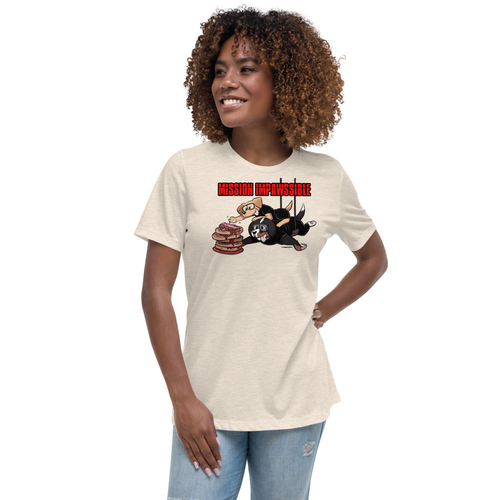 Women's Relaxed T-Shirt: Waffle Mountain Pawssible