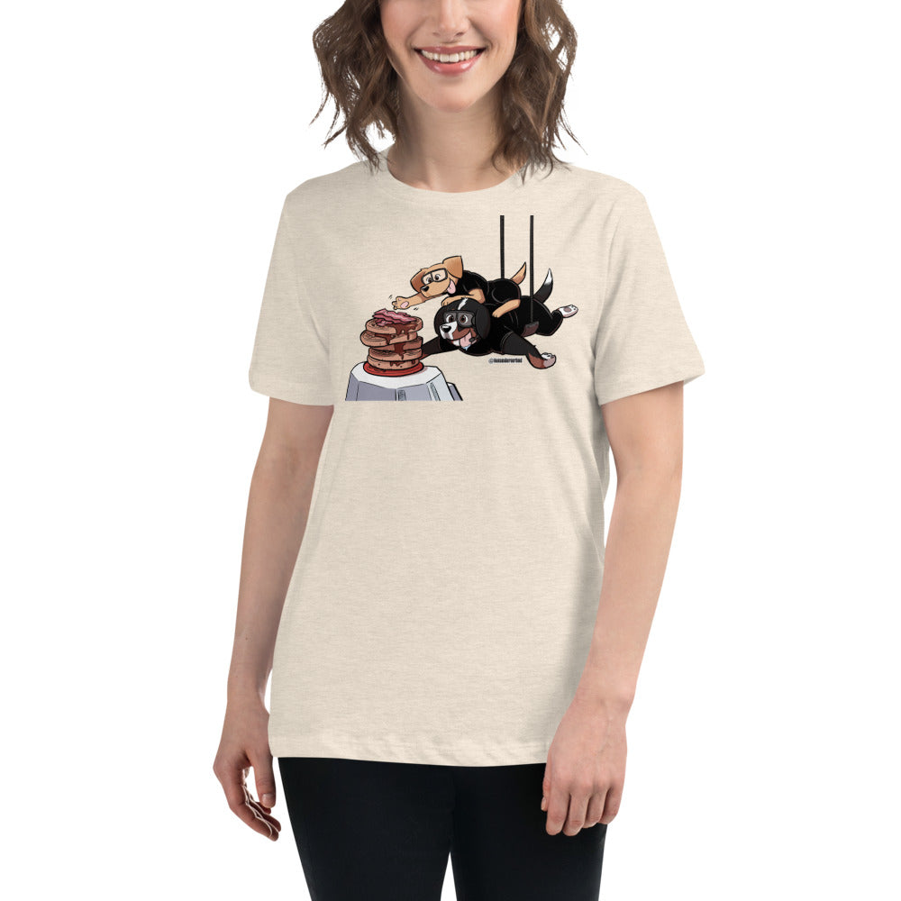 Women's Relaxed T-Shirt: Waffle Mountain Pawssible