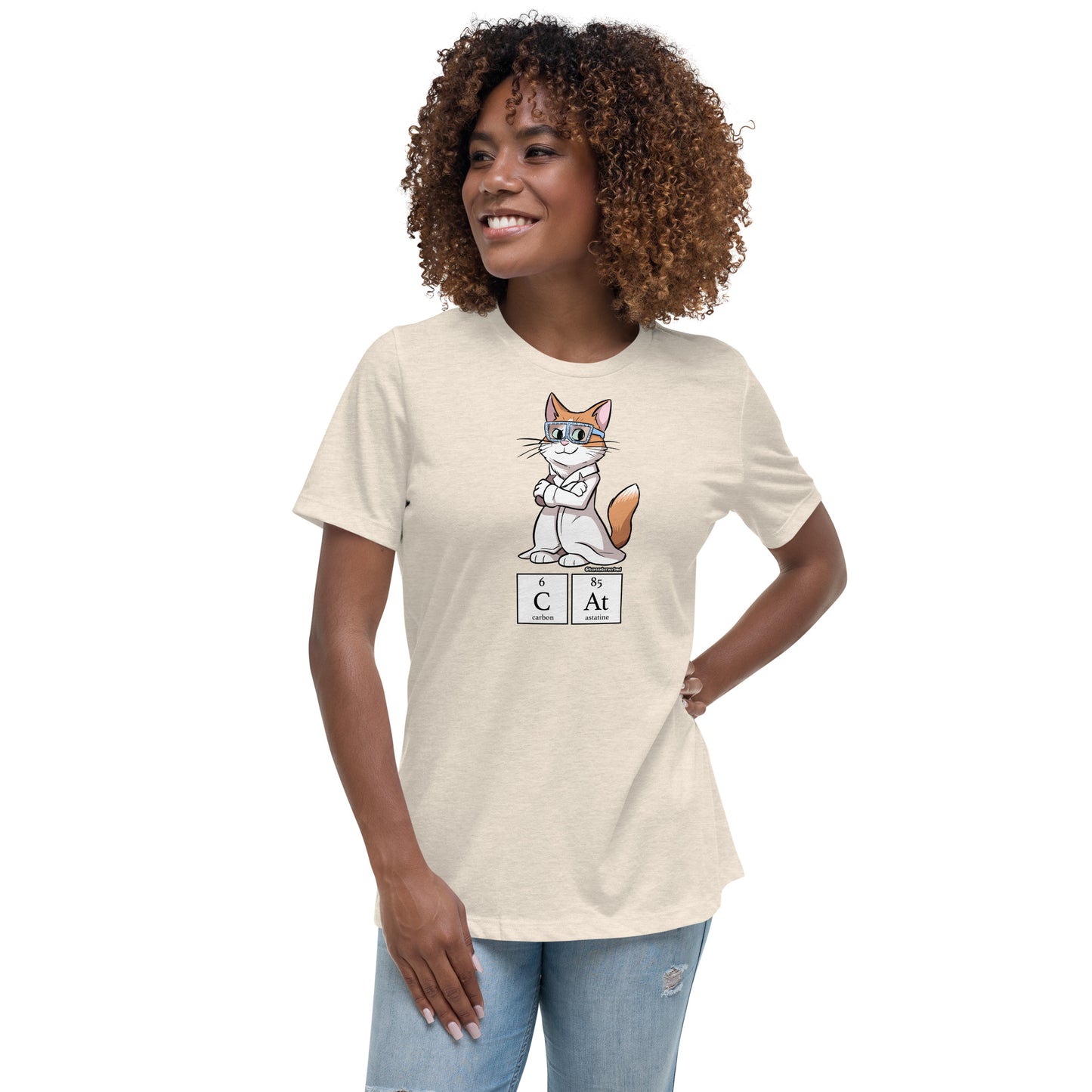 Women's Relaxed T-Shirt: CAT in Periodic Symbols
