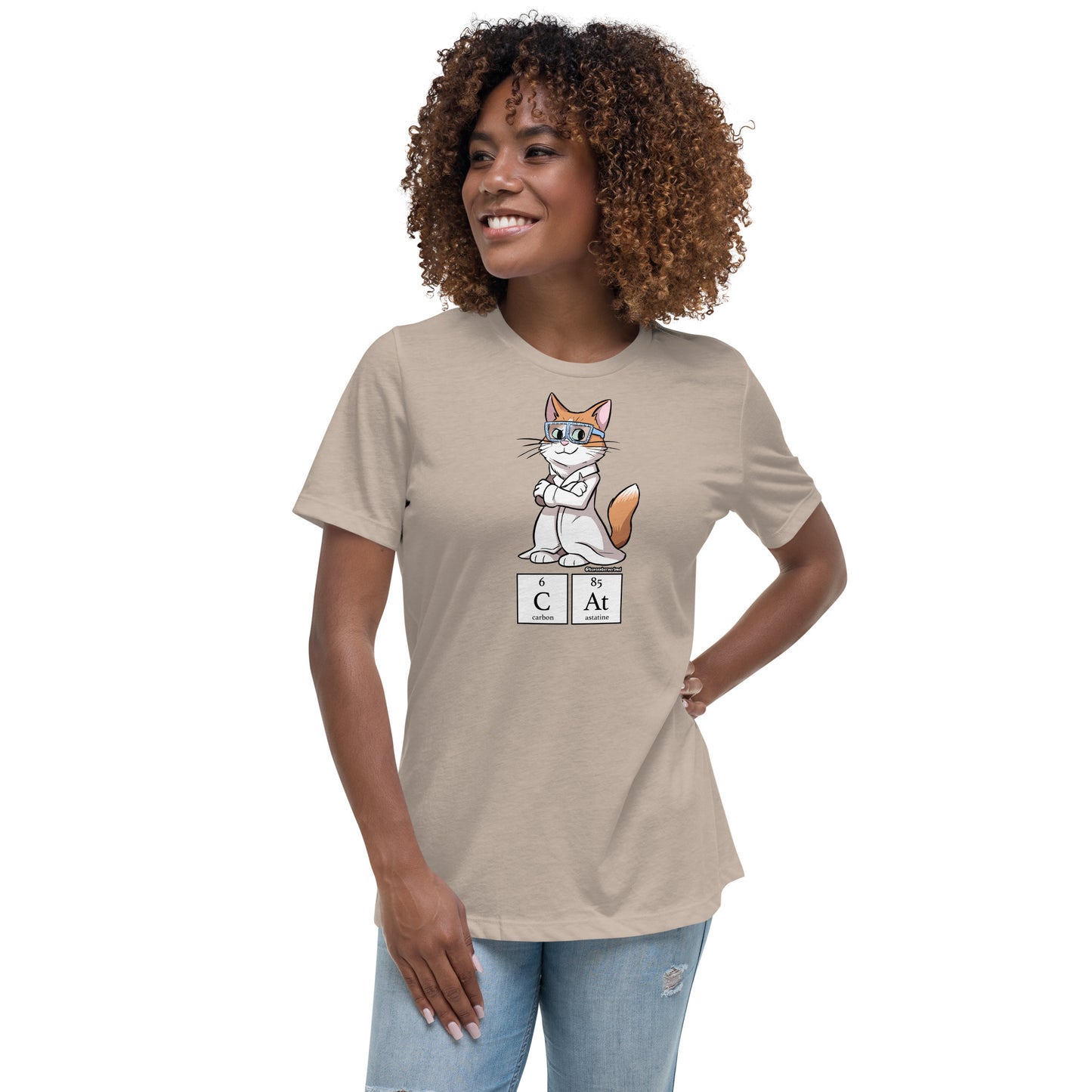 Women's Relaxed T-Shirt: CAT in Periodic Symbols