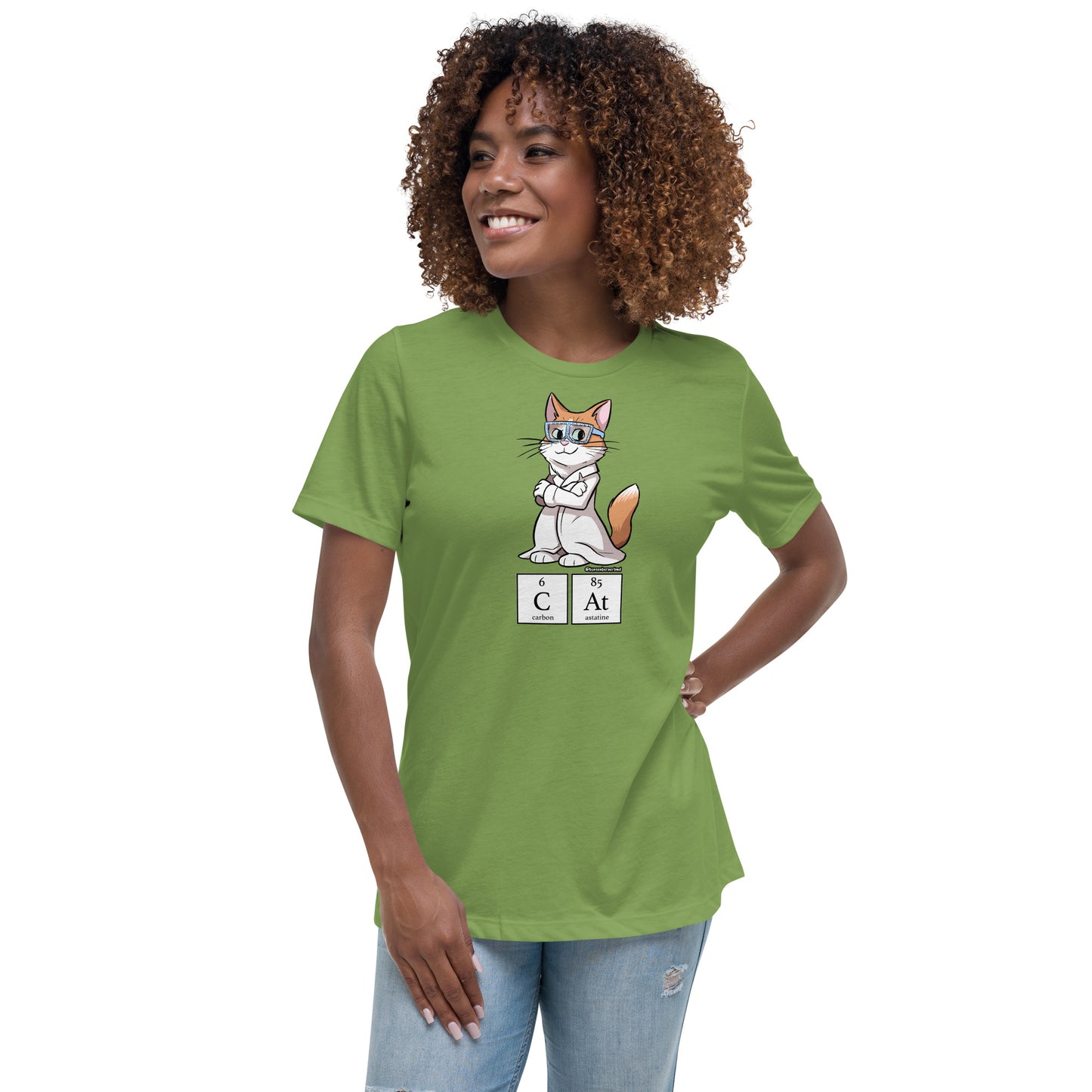 Women's Relaxed T-Shirt: CAT in Periodic Symbols