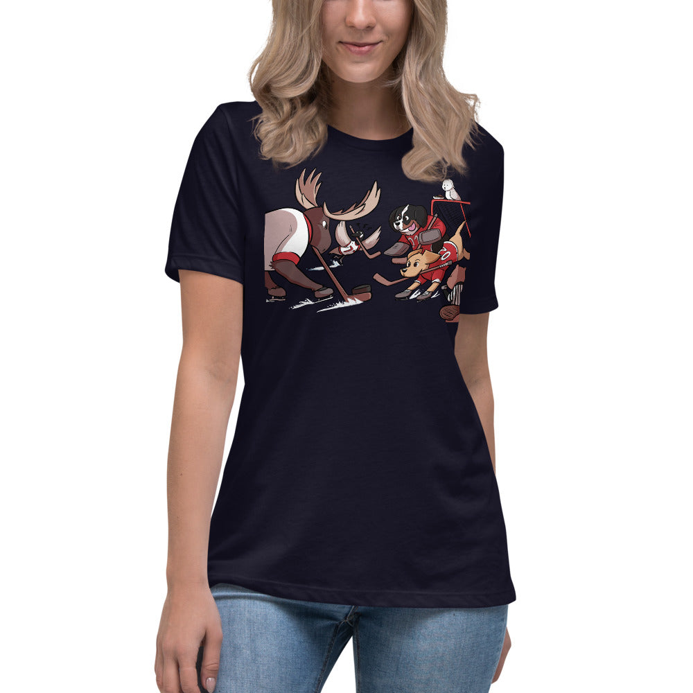Women's Relaxed T-Shirt: Hockey Time!