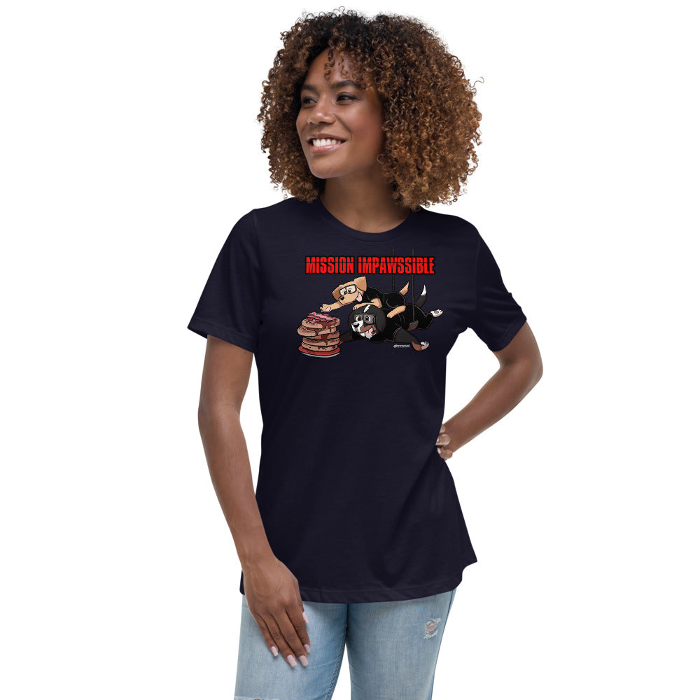Women's Relaxed T-Shirt: Waffle Mountain Pawssible