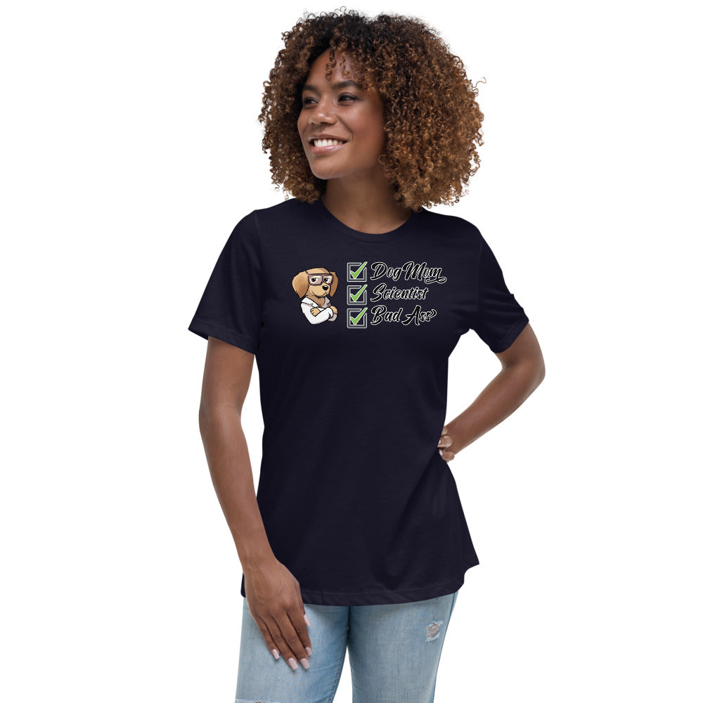 Women's Relaxed T-Shirt: Dogmom Scientist