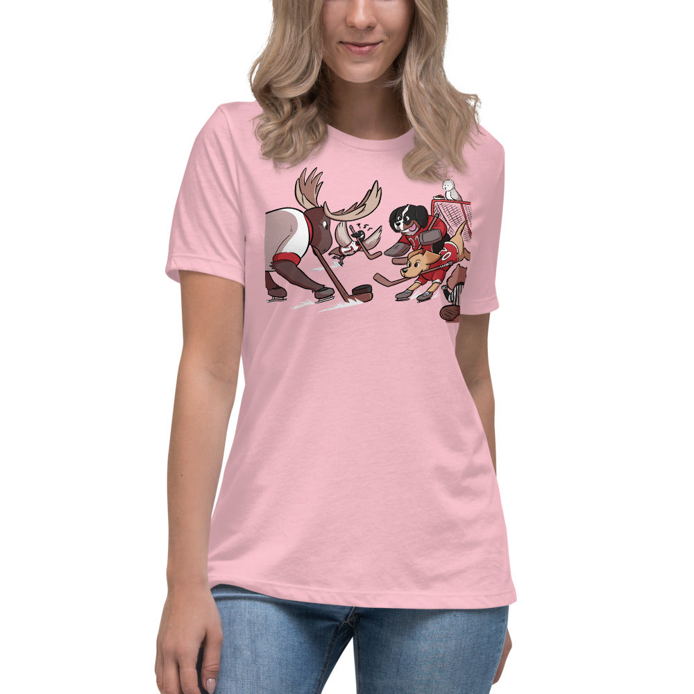 Women's Relaxed T-Shirt: Hockey Time!